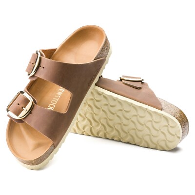 Birkenstock Arizona Big Buckle Oiled Leather (Cognac) Women's Sandals 1011072