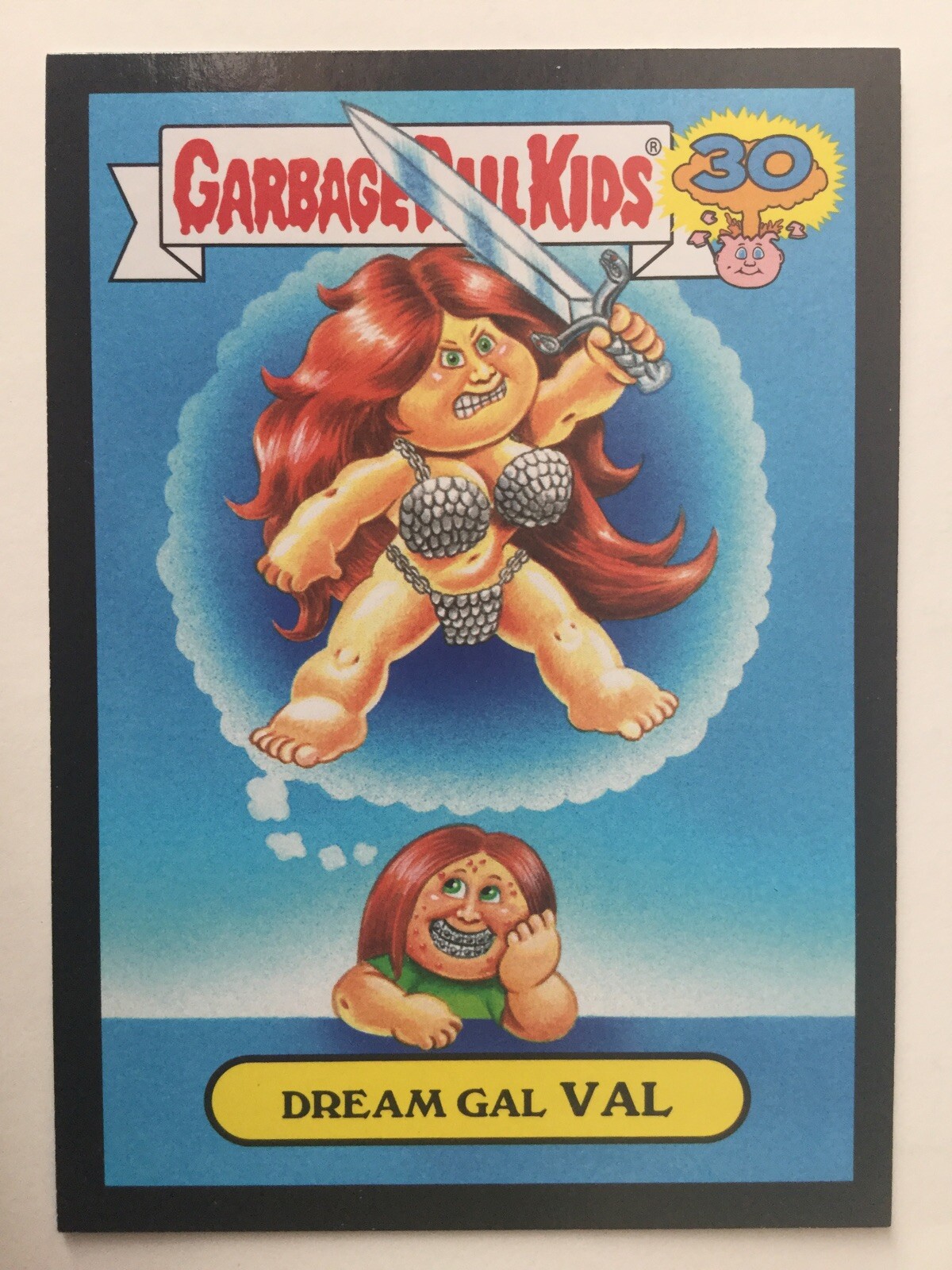 2015 Topps Garbage Pail Kids 30th Anniversary Comic Book Covers Black #6b Dream Gal Val front