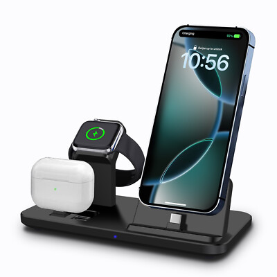 3in1 Ladegerät Dock Ladestation Für Apple Watch iPhone 16 15 14 13 12 11 XS 8 7