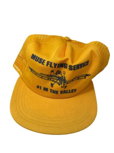 Vtg Muse Flying Service Hat Rio Grande Valley Hat 