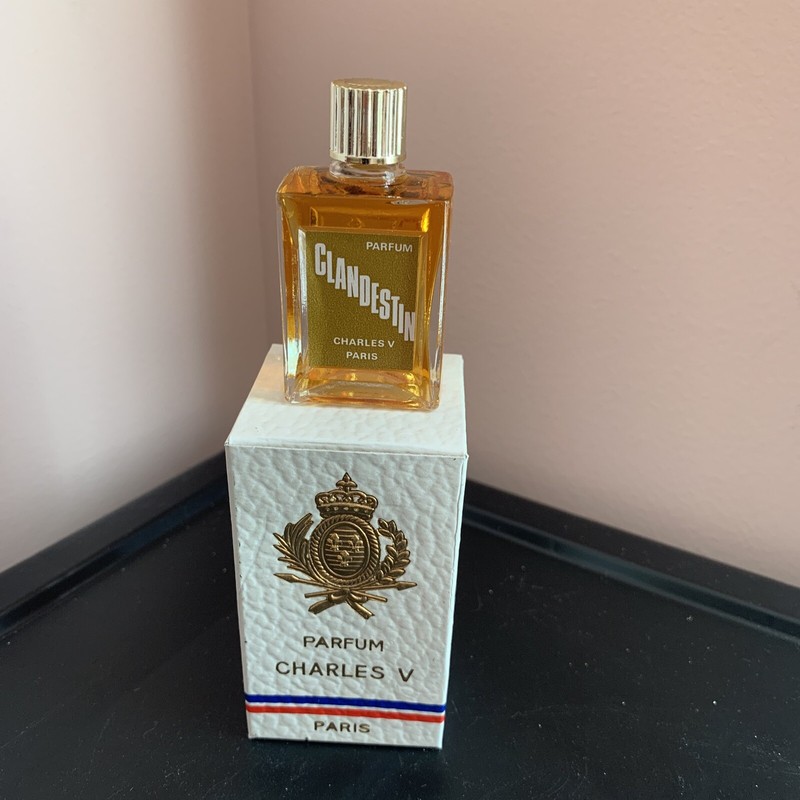 VINTAGE PARFUM CHARLES V CLANDESTIN  1/2 FL.OZ NIB MADE IN FRANCE 