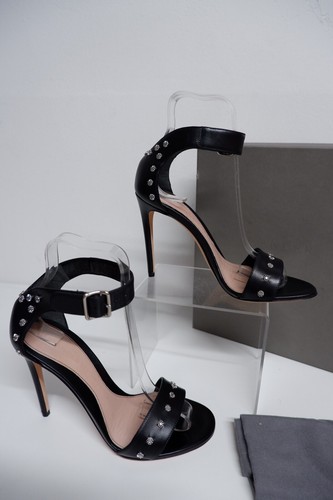 Alexander Mcqueen NEW Black Leather Ankle Band Shoes Size 38 Uk 5 BNIB SANDALS - Picture 3 of 10