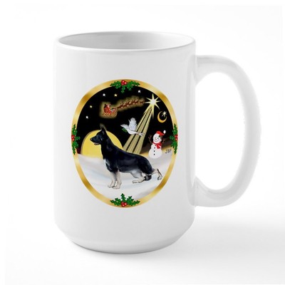 CafePress Nightflight German Shep3 Large Mug (639839112)