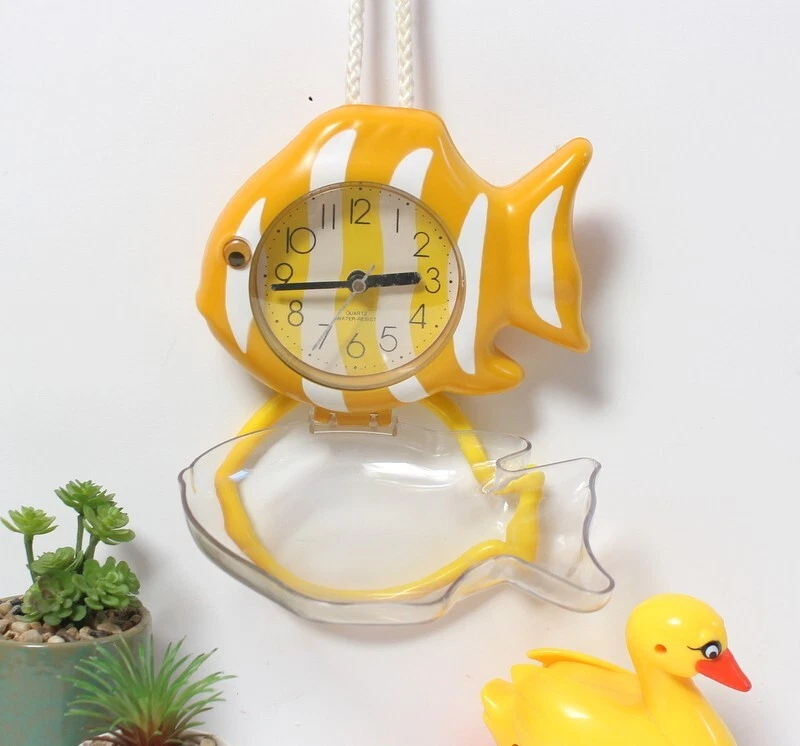 Horloge murale de salle de bain vintage pop 1980 - Photo 4/4