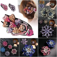 Women's Rhinestone Crystal Flower Duckbill Hair Claw Hair Clip Hair Accessories↔