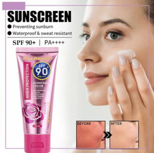 KISS BEAUTY Sunscreen Cream SPF 90+ High Protection Facial Sunblock 60ml