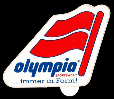 Advertising Stickers - Olympic Sportswear - 12x10cm - Vintage Advertising 80s 90s