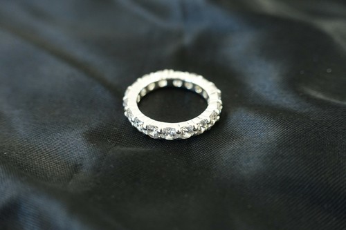 CHARTER CLUB SILVER TONE PAVE CUBIC ZIRCONIA 6 RING WOMENS NEW - Picture 2 of 2