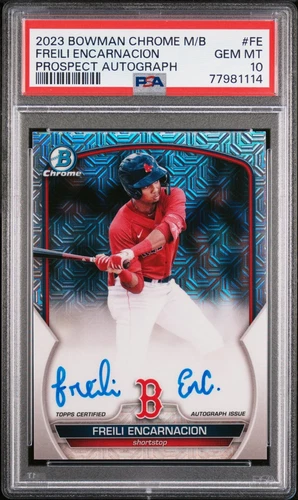 2023 Bowman Chrome Mega Box FREILI ENCARNACION #FE Auto PSA 10 Gem Mint Red Sox