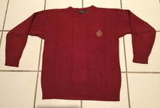 Hunting Horn Classics L Men's Brick Red Crew Neck Cotton Blend Sweater