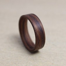 Rosewood Ring, Wooden Wedding Band, Mens Ring, Minimalist Industrial Ring