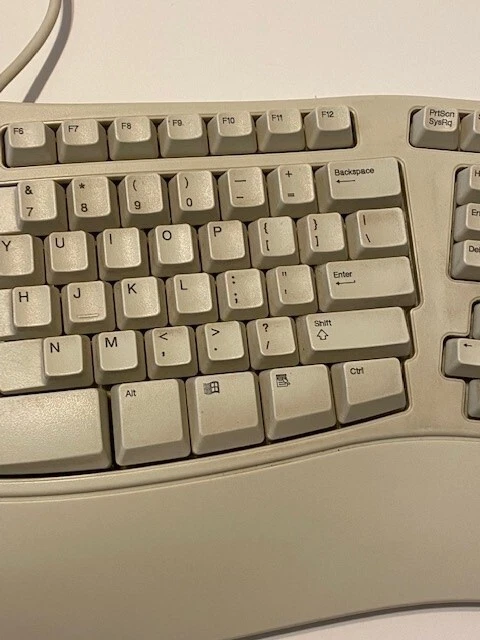 Microsoft Keyboard Elite X06-19331  Ergonomic Wired White PS/2 Connector KU-0045 - Image 4 of 4