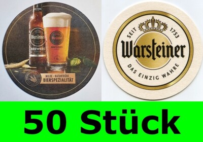 50 Stück Bierdeckel Warsteiner Brauerei Brewers Gold Bar Party Theke Tresen