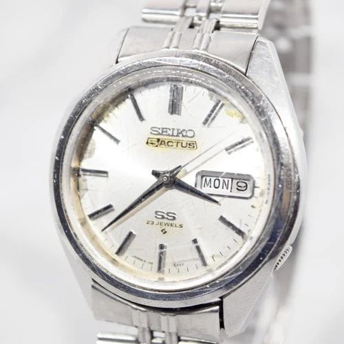 Vintage 1973 SEIKO 5 Actus SS 6106-7480 23J Men's Automatic Watch Day/date