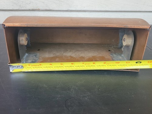 Vintage Copper Wall Table Dispenser Paper Towel Wax Aluminum Foil A.L Brearcliff - Imagen 7 de 9