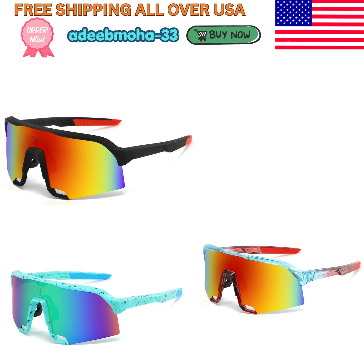 Polarized Sports Sunglasses Outdoor Cycling Driving Fishing Glasses UV400 Goggle