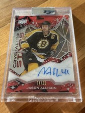 2024-25 Upper Deck Clear Cut Jason Allison Crystalline Stars RED Auto 14/35 #JA