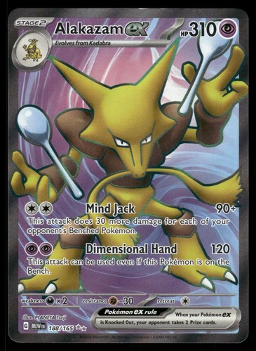 Alakazam ex 188/165 Ultra Rare 151 Pokemon Holo Near Mint