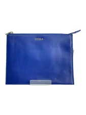 FURLA Shoulder Bag Leather BLU Solid