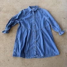Women  s Denim Button Up Dress Size Medium
