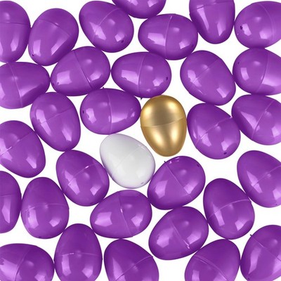 Hiboom 42 Pcs Fillable Easter Eggs Assortment Plastic Easter Surprise Eggs 40