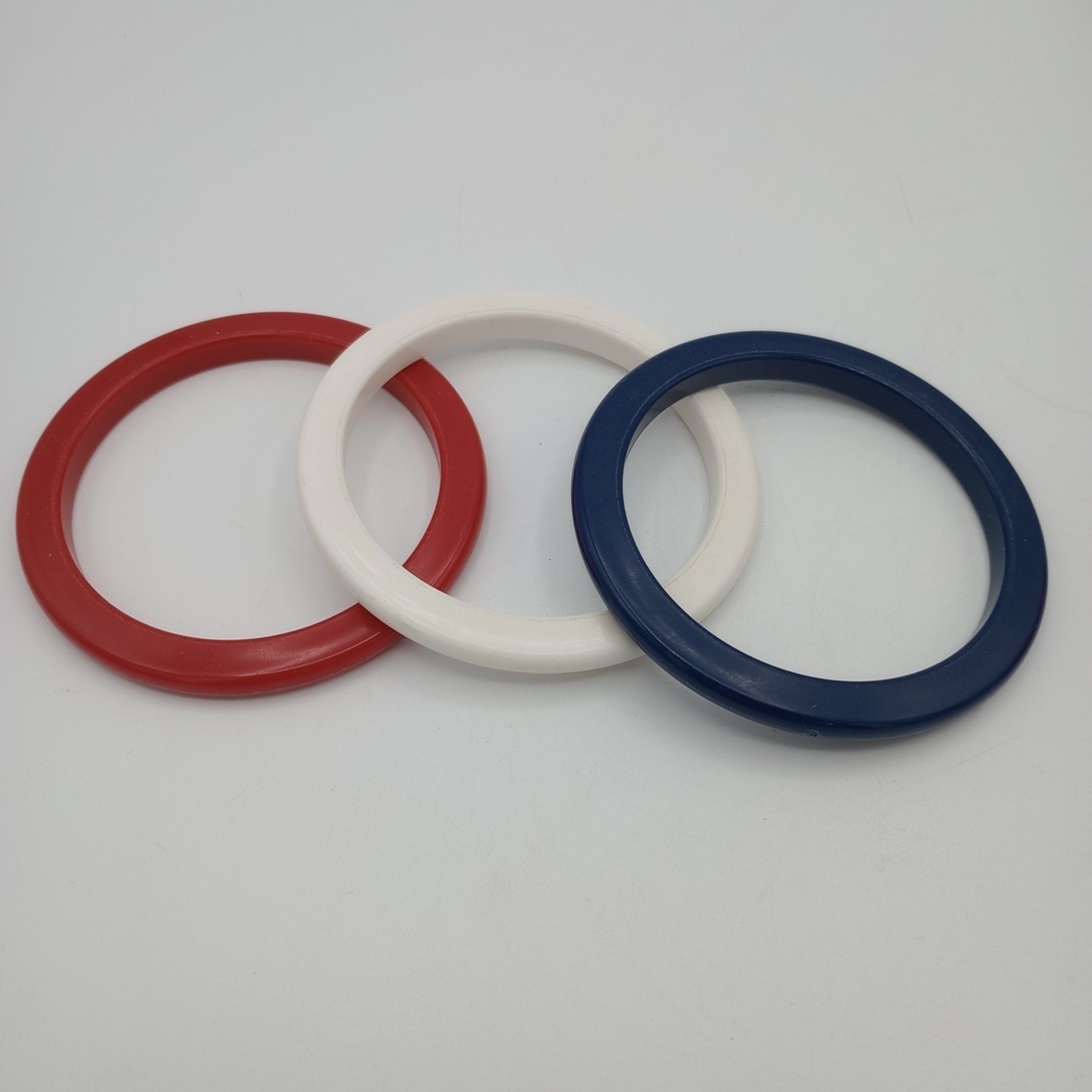 Stackabe Lucite Hard Plastic Bangle Bracelets Spa… - image 1