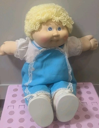 1984 Vintage Cabbage Patch Kids Lemon Long Loops Boy Blue Eyes Blonde Hair