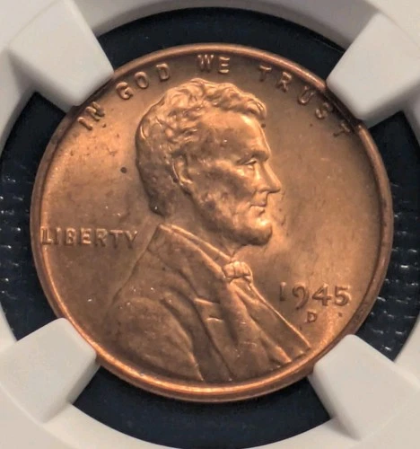 E) 1945 (D) Lincoln Wheat Penny NGC-CERTIFIED MS64 RED 🔥