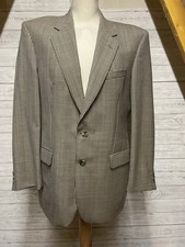 Marks and Spencer Vintage Mens Brown Check Wool Blazer Suit Jacket Size 40R