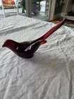 Vintage Fenton Ruby Red/Ambernina Glass Long Tailed Bird Figurine