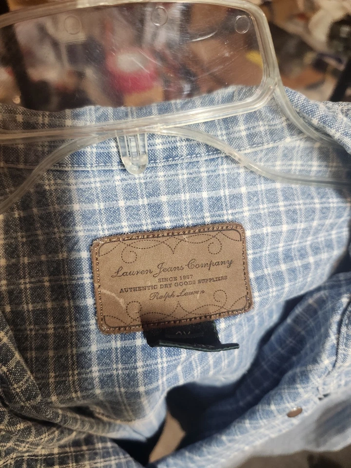 VINTAGE RALPH LAUREN “AUTHENTIC DRY GOODS SUPPLIERS” jean jacket. Sz 2x - Image 2 of 4