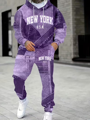 Men's Outfit 2 Piece Set Shirt & Pants Suit PLUS SIZE BIG 4XL