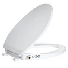 Bidet Toilet Seat – Non-Electric, Self-Cleaning Dual Nozzles for Frontal & Re...