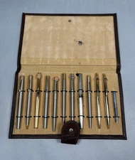 Parker 51 Mechanical Pen Set With Case With 11 Pens