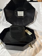 Resistol 4X Beaver Self Conforming Black Cowboy Hat 6 7/8 In Hat Can Made In TX