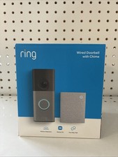 Ring - Wired Doorbell 2K newest model , Speckled Gray Chime newest model ...
