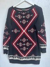 Lauren Ralph Lauren Sweater Dress Southwest Aztec Western Women’s Medium