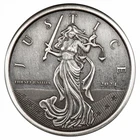 2024 1 Oz Gibraltar Justice .999 Fine Silver Round