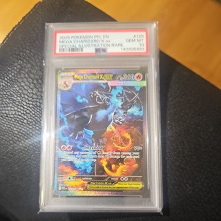 PSA 10 MEGA CHARIZARD X EX 125/094 Phantasmal Flames Graded Pokemon Karte Englisch
