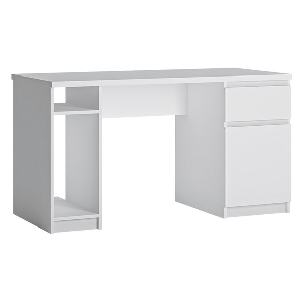 Schreibtisch Weiß Modern Arbeitsplatz Computertisch Arbeitstisch BüRo Grifflos-image