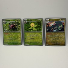 Pokemon Twilight Masquerade 3 Card Reverse Holo Lot Ariados/Drakloak/Sunflora