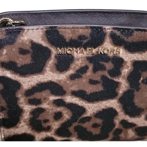 Michael Kors Mini Selma Umhängetasche braun Leopardenmuster Kalbshaar und Leder neu ohne Etikett - Bild 7 von 7