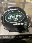 CURTIS MARTIN AUTOGRAPHED FLAT BLACK MINI HELMET NEW YORK JETS