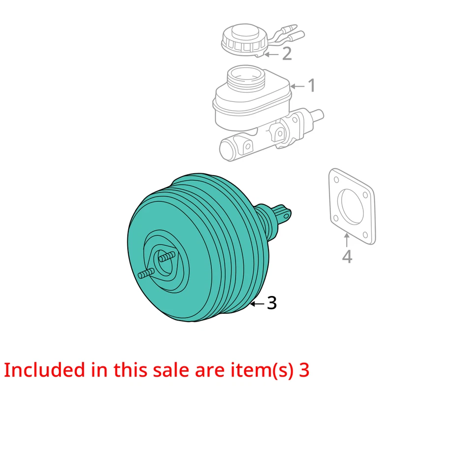 GMC Envoy 2005 Power Brake Booster 15247618 4846 - Image 3 of 4