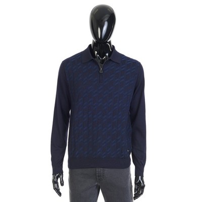 STEFANO RICCI 1250 $ 1/4-Reißverschluss Polo-Pullover - Kaschmir- und Seidenm...