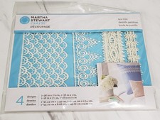 Martha Stewart Decoupage 4 Designs Lace Trim GEOMETRIC  33311