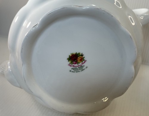 Royal Albert Teiera Old Country Rose Bone China grande 1962 nuova - Foto 8 di 8