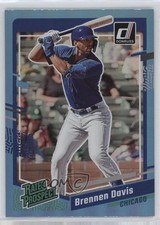 2023 Panini Donruss Rated Prospect Holo Carolina Blue Brennen Davis #44 4r2