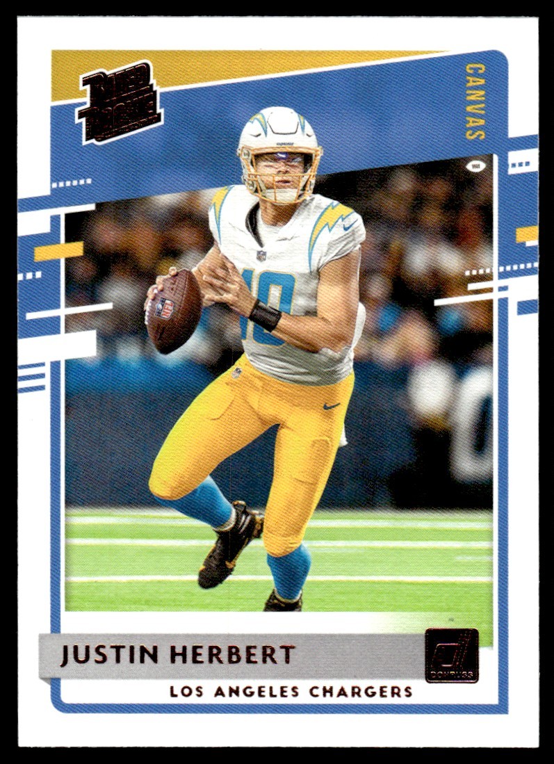 2020 Donruss Canvas Justin Herbert Rookie Los Angeles Chargers #303