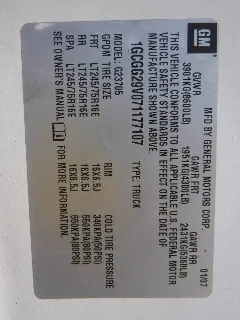 Used Engine Control Module (ECM) fits: 2007 Chevrolet Express 2500 van Throttle Foto 2 de 4